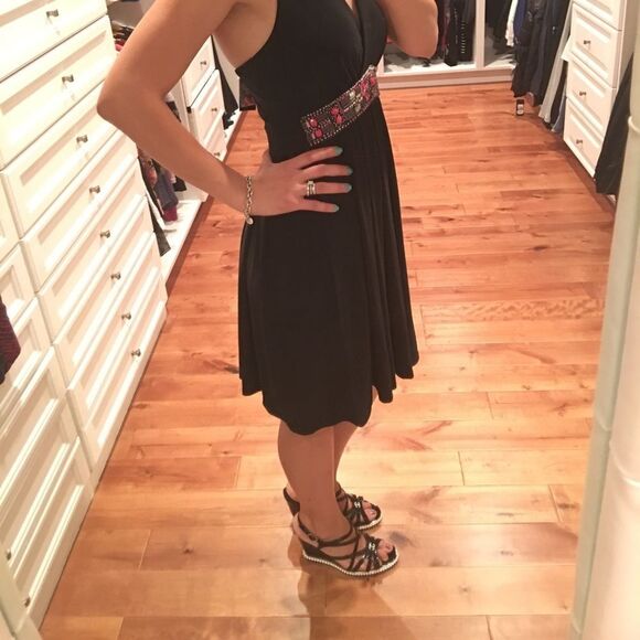 WHBM Jersey halter embellished dress - Picture 3 of 10